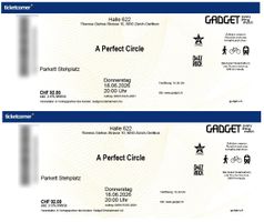 2 Tickets für A Perfect Circle Concert  | Zürich 18.06.2026