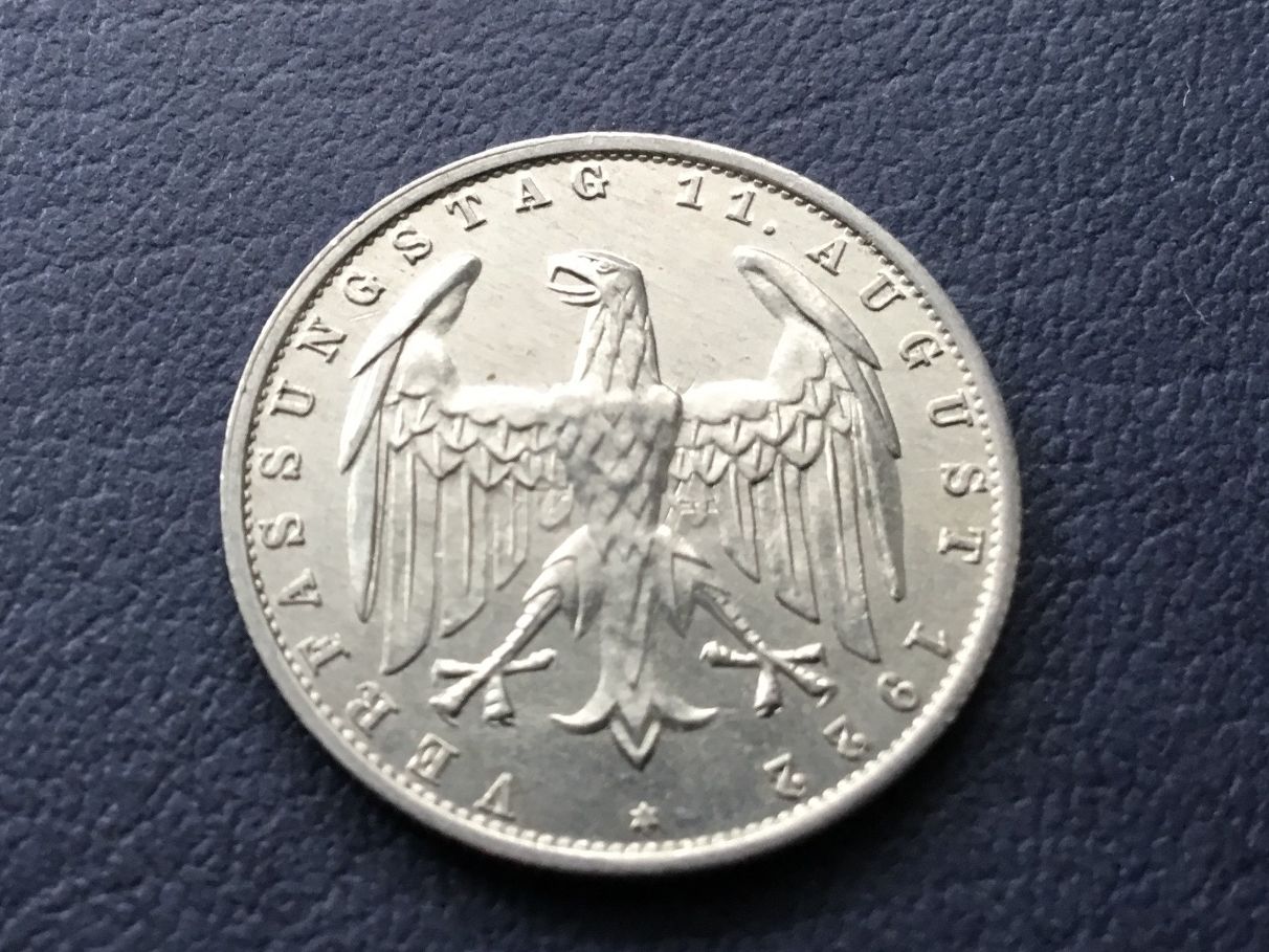 Tutti le monete: Drittes Reich 3 Reichsmark 1922 A   VZ + – Nuovo (secondo la descrizione) da St. Margrethen SG venduto da alfapeugeot10