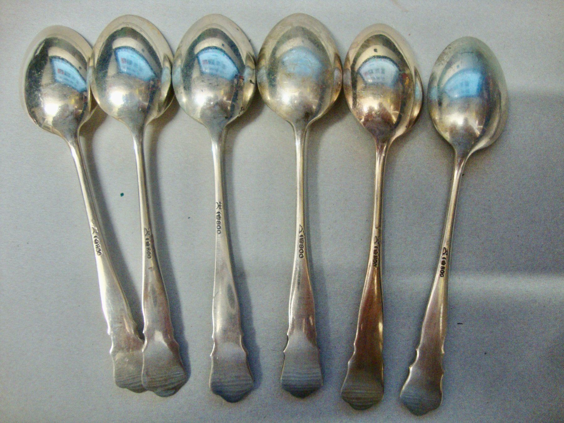 Löffel: 6 Silber Löffeli 800, 110gr Silber – Gebraucht aus Winterthur von halle07 1