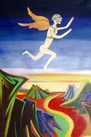 RADOSLAV VALES (Czech, *1966), "Ikar" Gemälde, Öl/Lwd. 1994