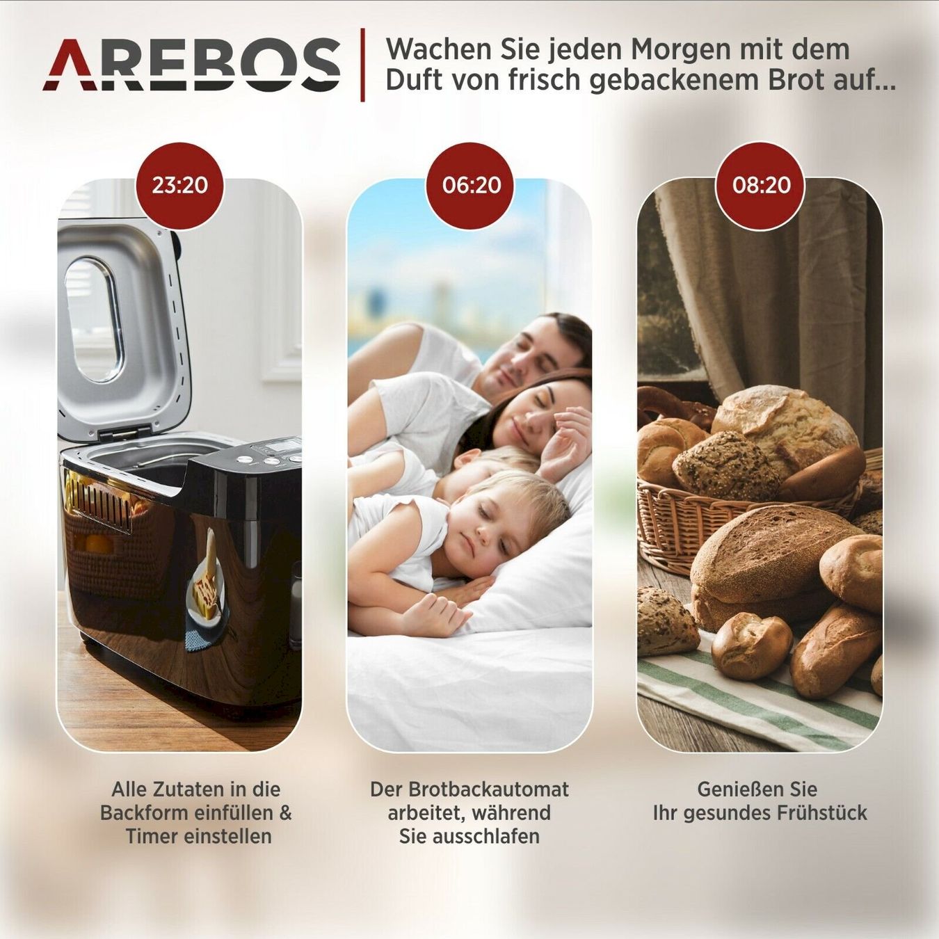 Appareils de cuisine: AREBOS Brotbackautomat Schwarz – Neuf avec emballage d'origine à Bottighofen par zaap 4