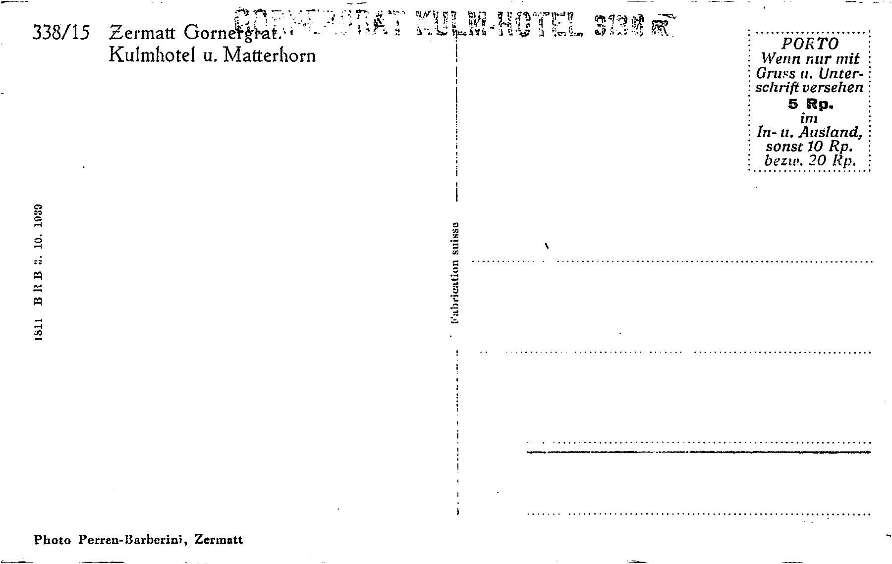 Cartoline postali: 2x Zermatt, Gornergrat, Monte Rosa – Usato da Ottikon b.Kemptth. venduto da Neptun1974 1