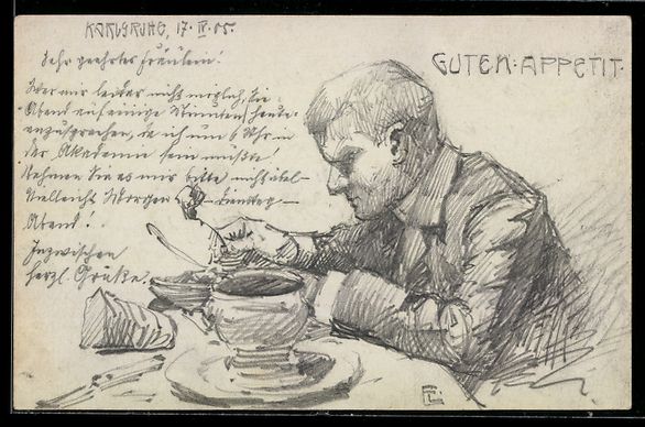 Ansichtskarten: Handgemalt sign. E. Langenbach: Karlsruh – Gebraucht aus Berlin von bartko-reher