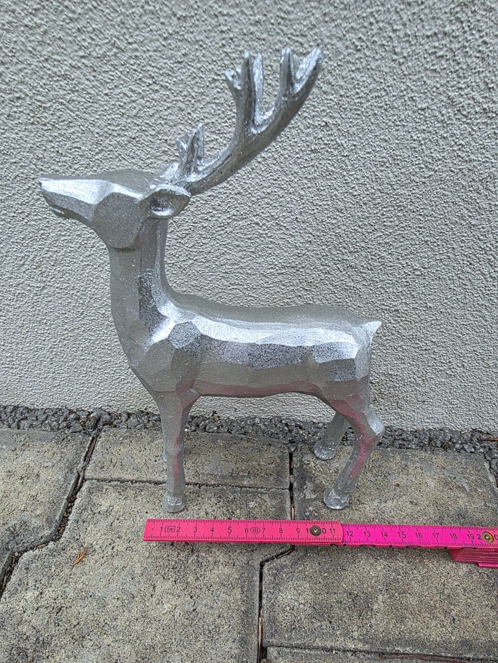 Tutte le decorazioni: Silberner Deko Hirsch, klein 25cm,  Neu – Nuovo e nell'imballaggio originale da Thalheim venduto da silvara01 2