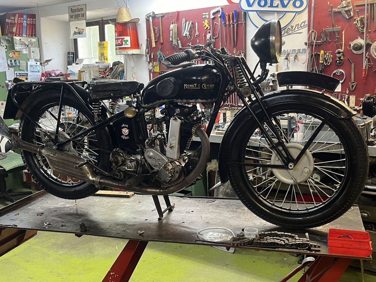 Route: Oldtimer Motorrad MONET GOYON 1930 – D'occasion à Niederhasli par Rudge1