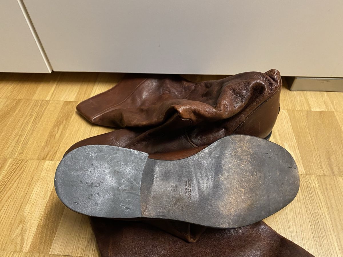 Scarpe da donna: Braune Lederstiefel, Grösse 39 – Usato da Sargans venduto da sel85 4