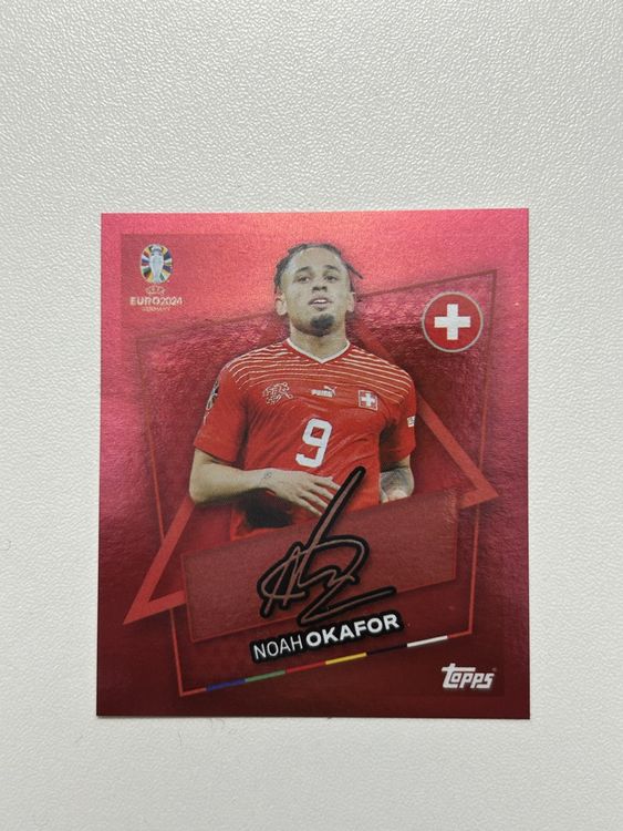 Topps Euro 2024 Star Player Schweiz Noah Okafor Autogramm Kaufen auf