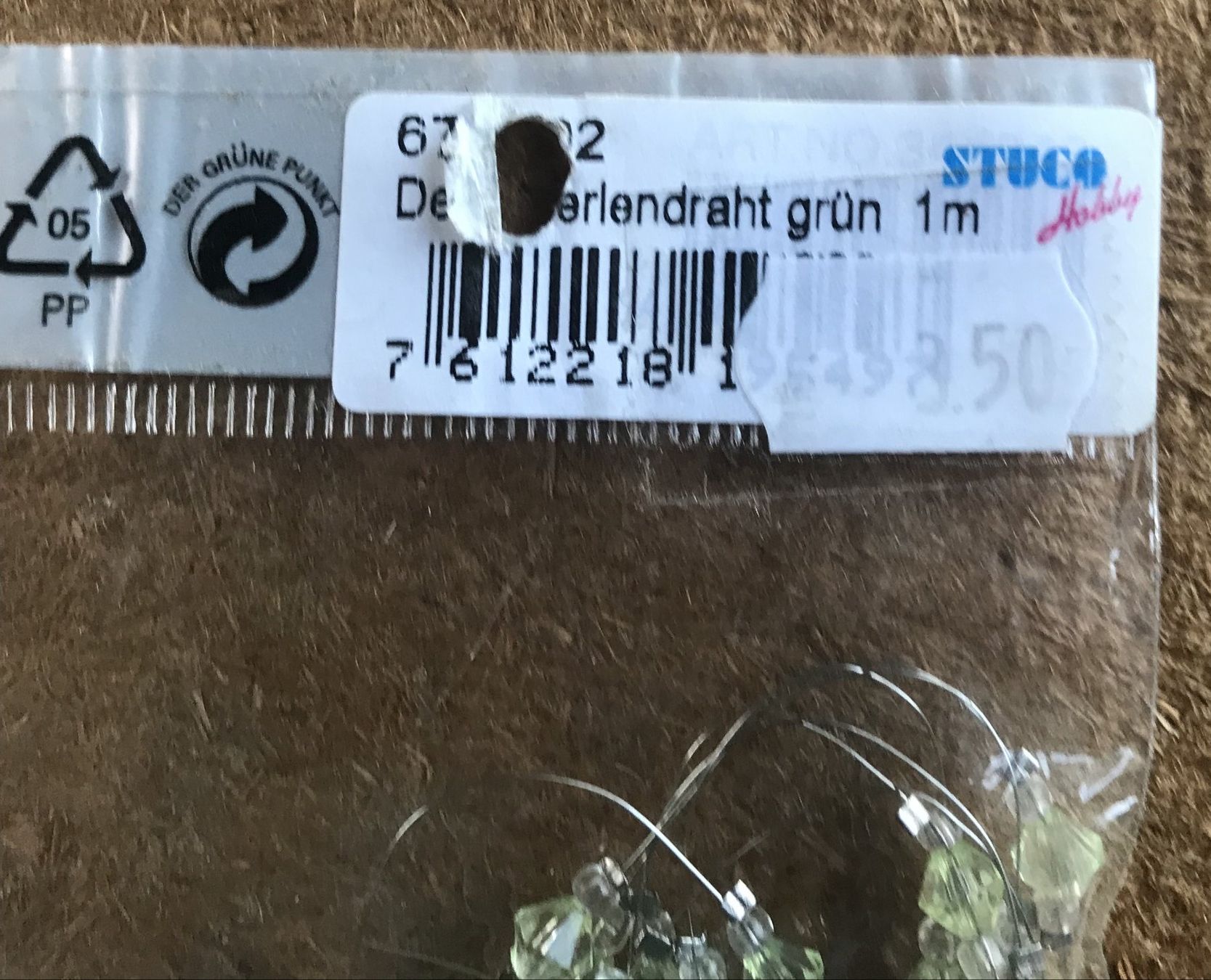Tutte le decorazioni: LOT DEKO PERLENDRAHT GRÜN 1M – Usato da Ostermundigen venduto da wini63 2