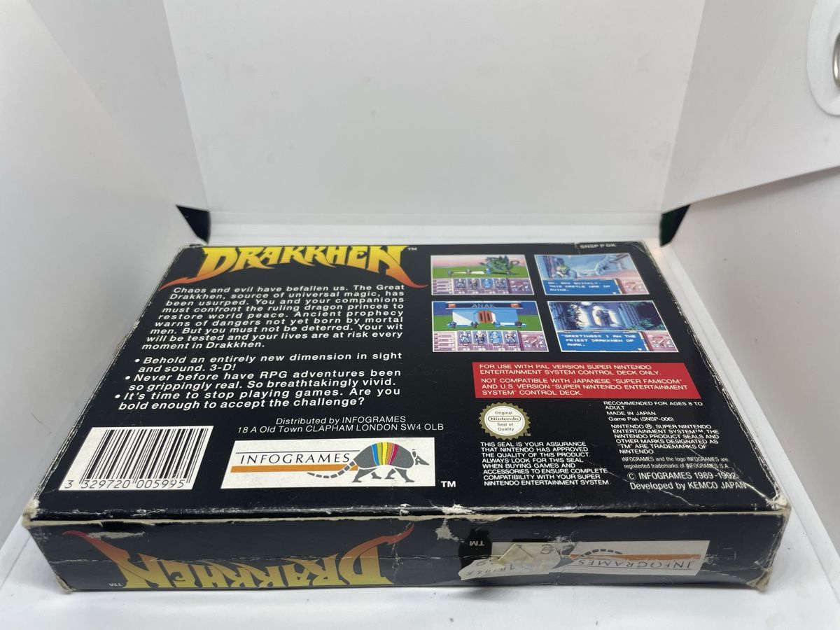 Nintendo Giochi: DRAKKHEN SNES PAL OVP & Anleitung – Usato da Dietlikon venduto da NESFEVER 1