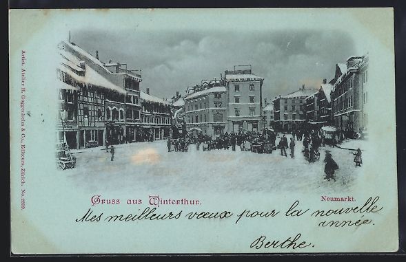 Cartes postales: Mondschein-Lithographie Winterthur, Neum – D'occasion à Berlin par bartko-reher