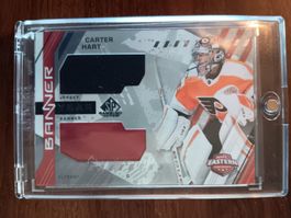 Eishockey Karte NHL Carter Hart Memorabilia + Banner