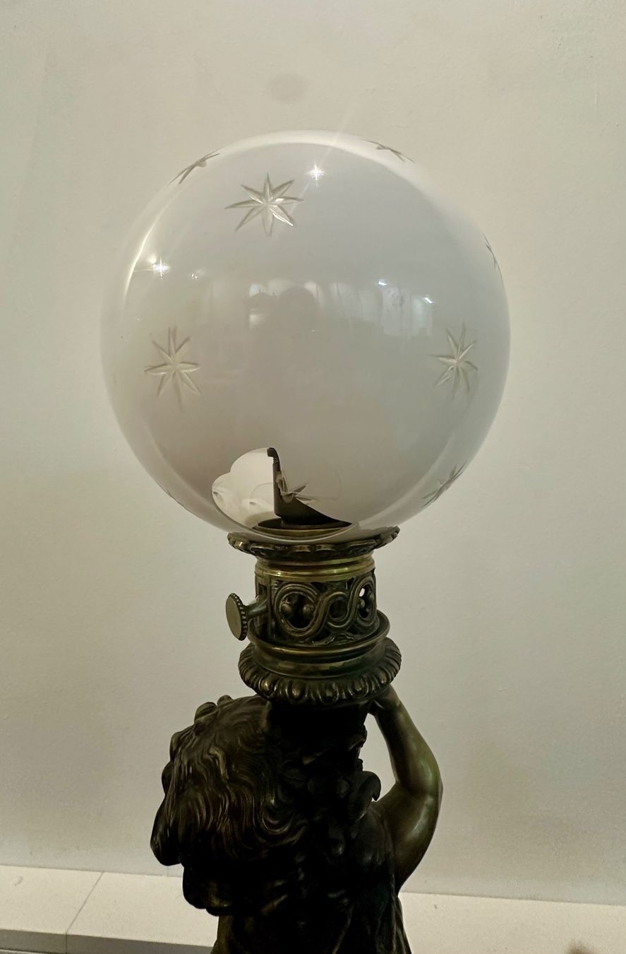 Lampade: Antikes Puten-Tischlampenpaar – Usato da Basel venduto da artthings4you 9