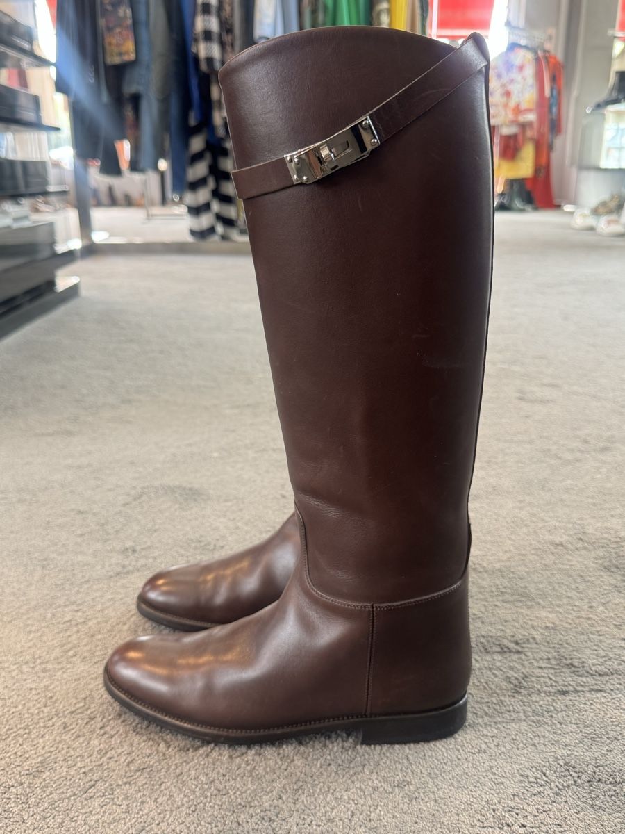 Hermès Scarpe da donna: Hermès Brown Leather Boots  – Usato da Wallisellen venduto da san_c892