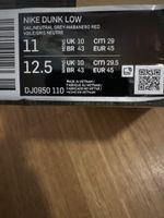 Nike Dunk Low Sail Neutral Grey Habanero Red Gr.45