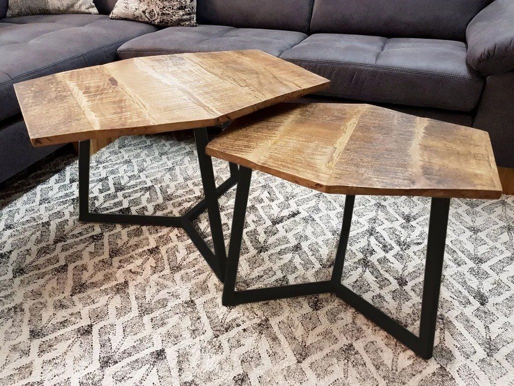 Tische: Couchtisch Set 2 Stück - Metall Gestell – Neu und originalverpackt aus Winterthur von aredo 6