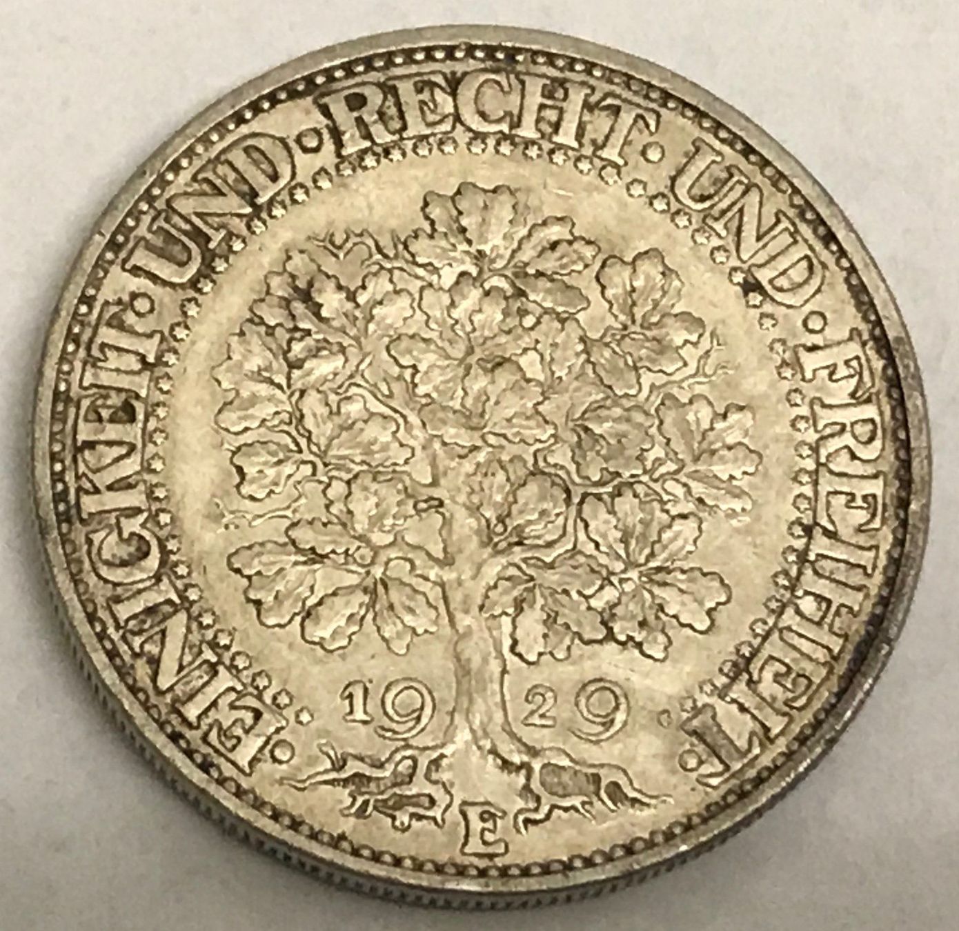 Tutti le monete: 5 Mark Deutsche Reichsmark 1929 – Usato da Lostorf venduto da Ehunzike