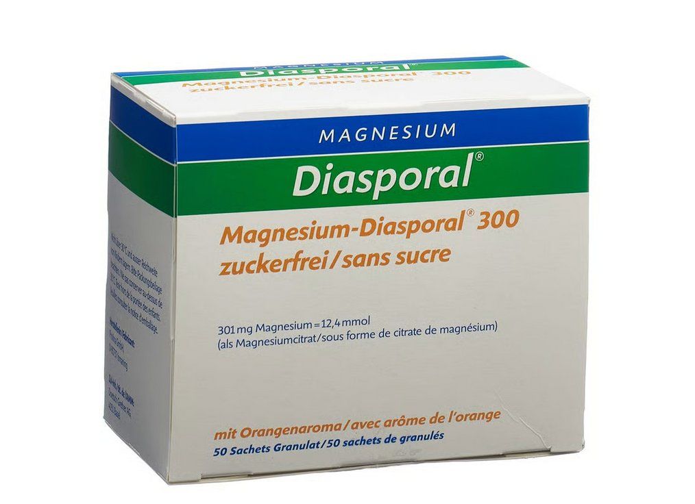 Lebensmittel & Spezialitäten: Diasporal Magnesium 300, 50 Stk., mit Orangengeschmack – Neu und originalverpackt aus Volketswil von Aphro99