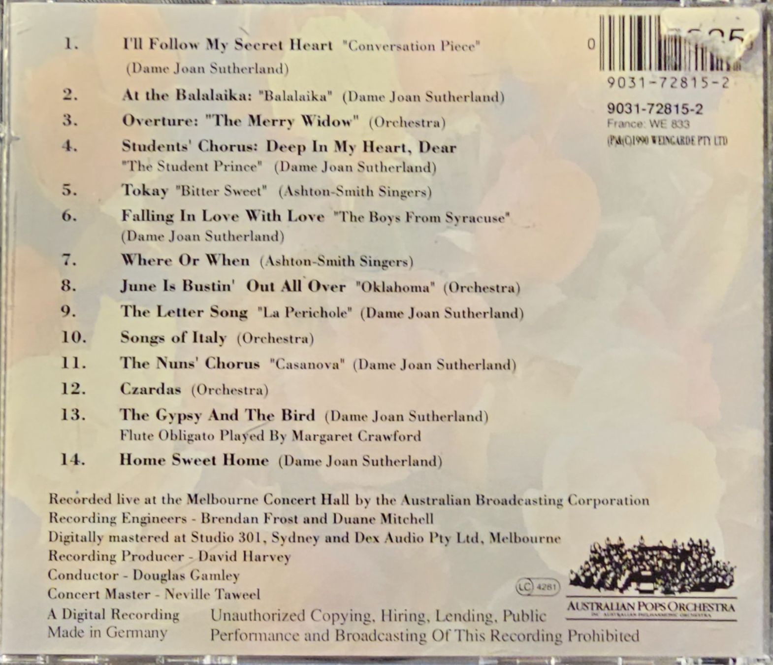 CDs: Dame Joan Sutherland - An Evening To Remember – Gebraucht aus Wahlen b. Laufen von Cg10 1