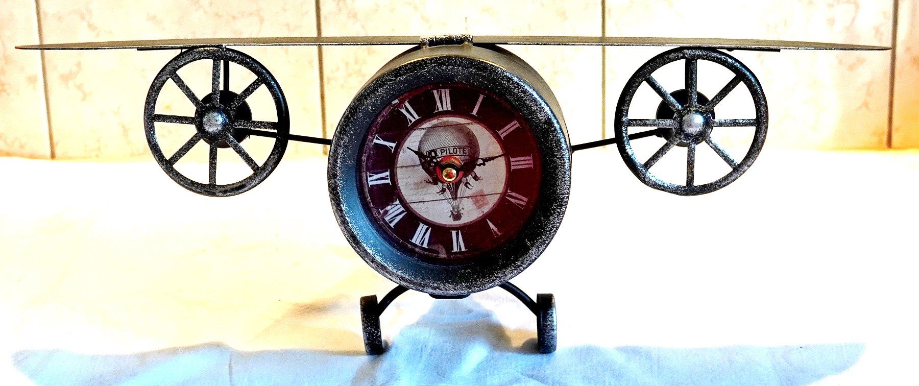 Orologi da terra & Orologi da parete: Tischuhr Flugzeug Steampunk – Usato da Baar venduto da 2cvbaar