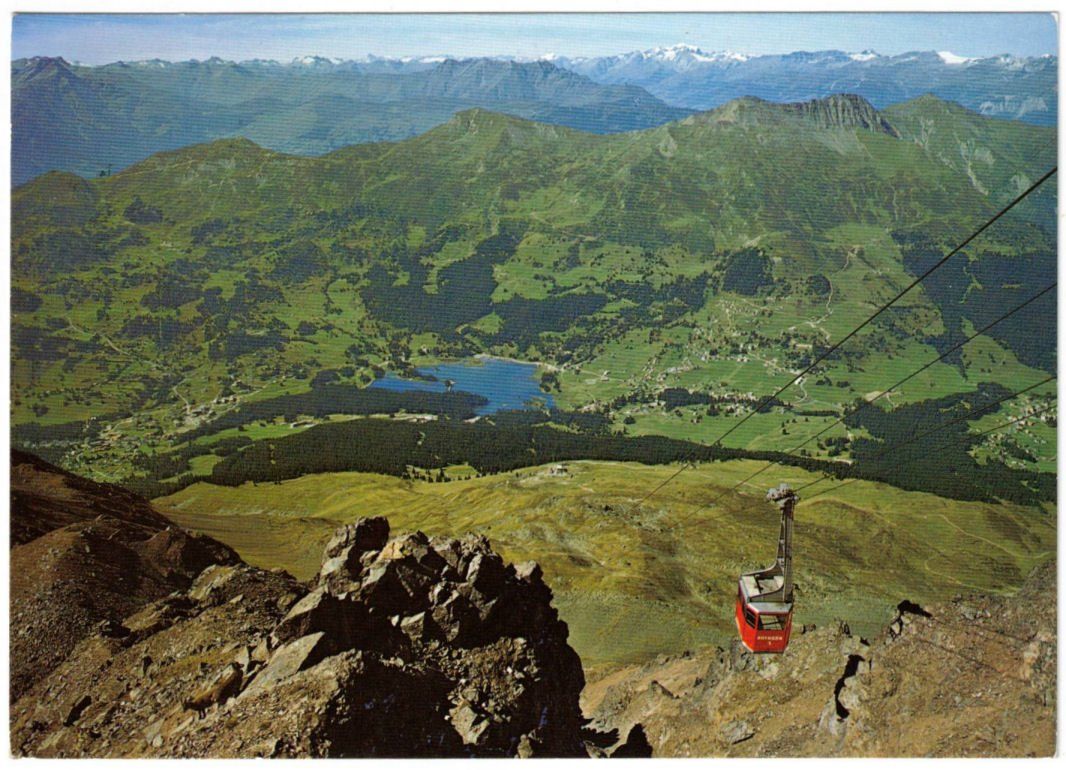 Cartoline postali: Lenzerheide - Luftseilbahn Rothorn 2te Sektion – Usato da Binningen venduto da Mountainrider
