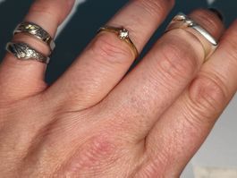 Silber Ringe 925 Set Versch. Größen & Formen mit Zirkonia!