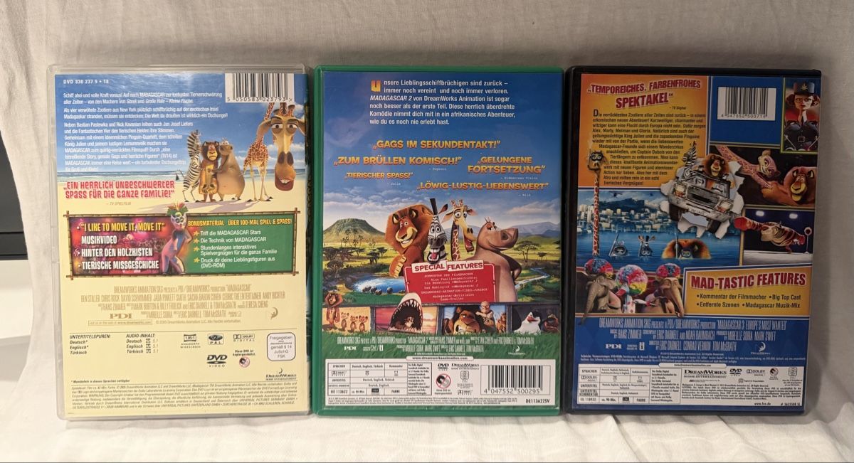 Tutti i DVDs: Madagascar 1-3 DVD-Set – Usato da Zollikofen venduto da hekote 1