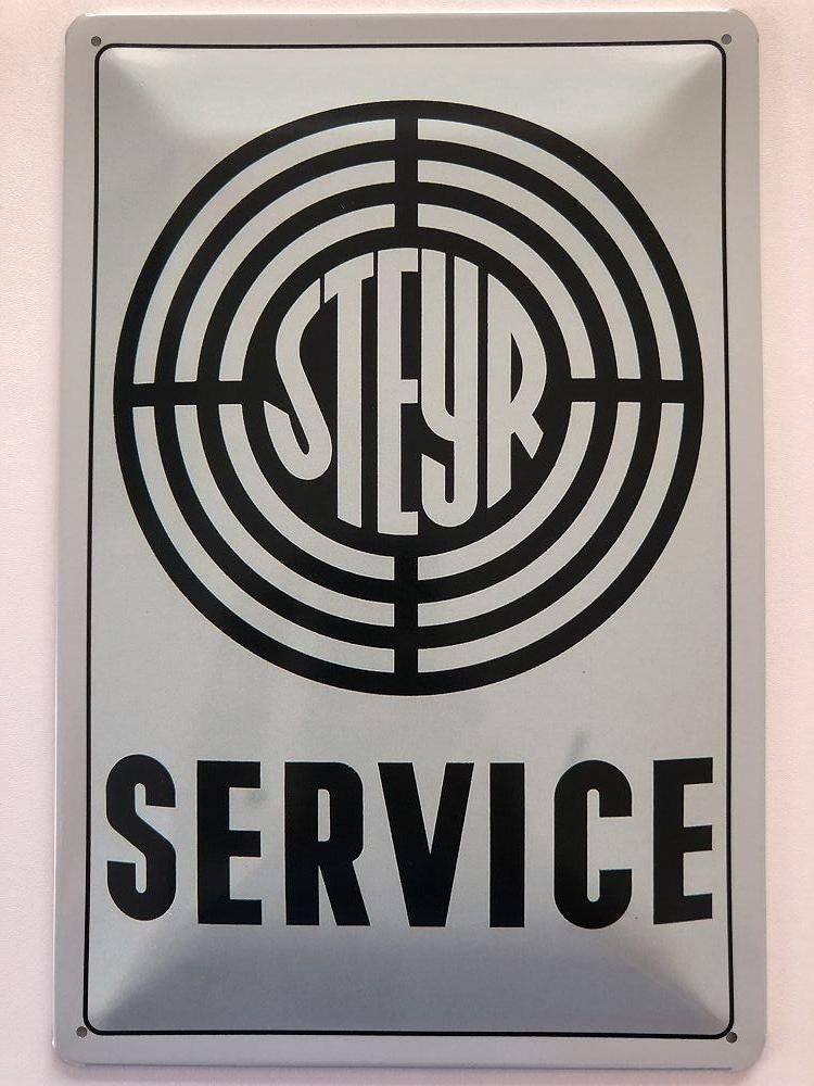Steyr Insegne: Blechschild-STEYR SERVICE - 30 x 40 CM – Nuovo e nell'imballaggio originale da Rupperswil venduto da big-one-sale