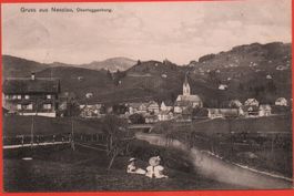 Gruss aus NESSLAU - Obertoggenburg - Kinder am Bach