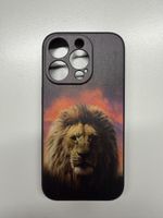 Schutzhülle iPhone 14 Pro 6.1“, Löwenmotiv Schwarz neu