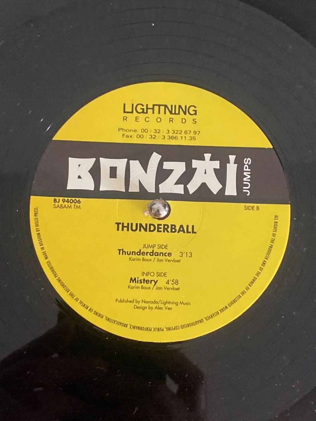Dischi in vinile: Bonzai Jumps Thunderball 12" – Usato da Thun venduto da charles75 1