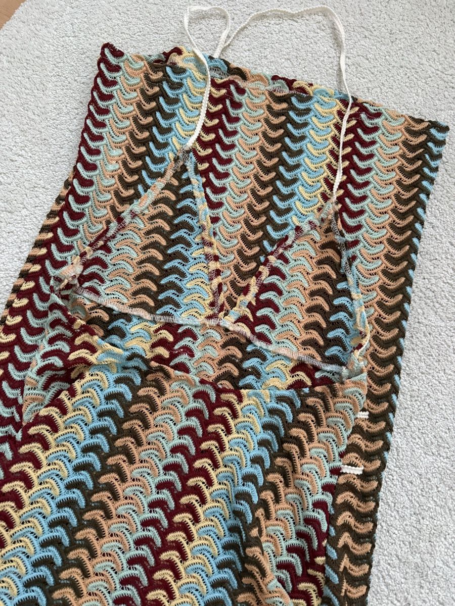 Vestiti: Strickkleid bunt gemustert mit Trägern – Nuovo (secondo la descrizione) da Alpnach Dorf venduto da beauty87 1