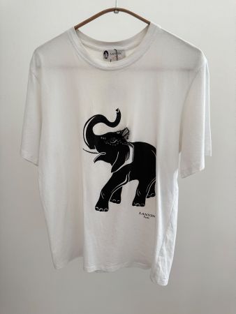 LANVIN Elephant T-Shirt mit Kristallverzierung