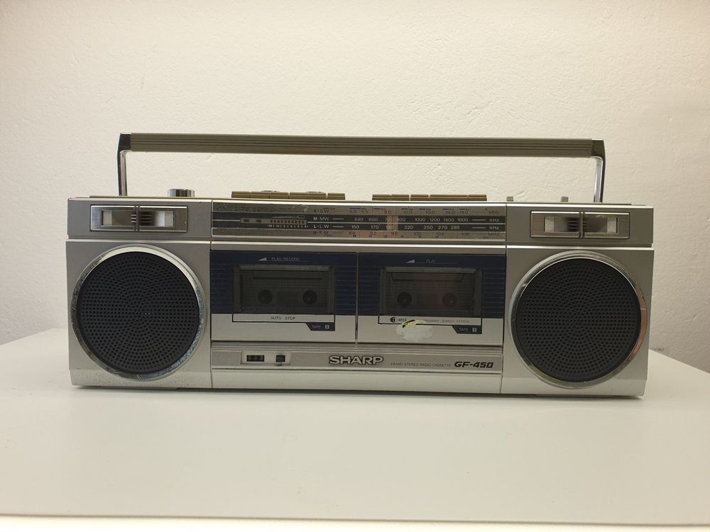 VINTAGE SHARP GF-450 Radio Poste Double Cassette / Boombox Ghettoblaster EUR 40,00 - FR