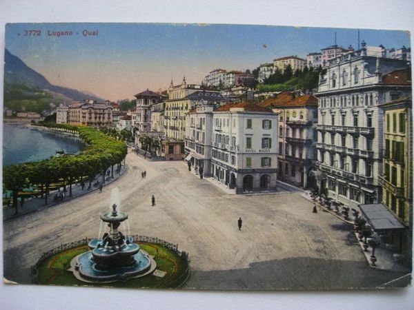 Cartoline postali: AK  Lugano - Quai – Usato da Gundetswil venduto da Egro01