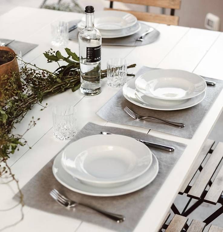 Set di tavolo e panche: UASHMAMA-Tischsets TEC grau - 6 Stücke – Usato da Bärau venduto da JeJeG 4