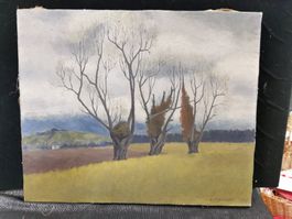 ÉMILE JEANNERET HUILE SUR TOILE SIGNÉE ET DATÉE 1927