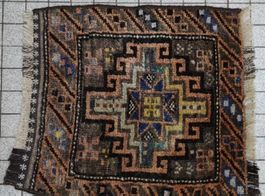 Alter Belutsch Teppich Afghanistan 46x45 cm handgeknüpft