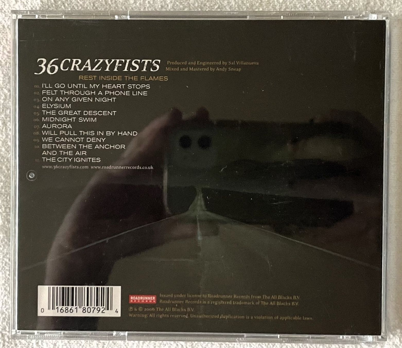 CD: 36 Crazyfists – Rest Inside The Flames - CD - 2006 – Usato da Uster venduto da Zardodel 2