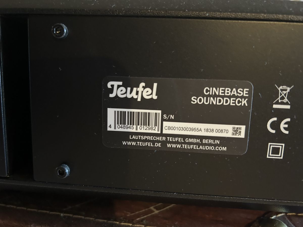 Teufel Haut-parleurs: Teufel cinebase sounddeck  – D'occasion à Wisen SO par jan_rxr8 2