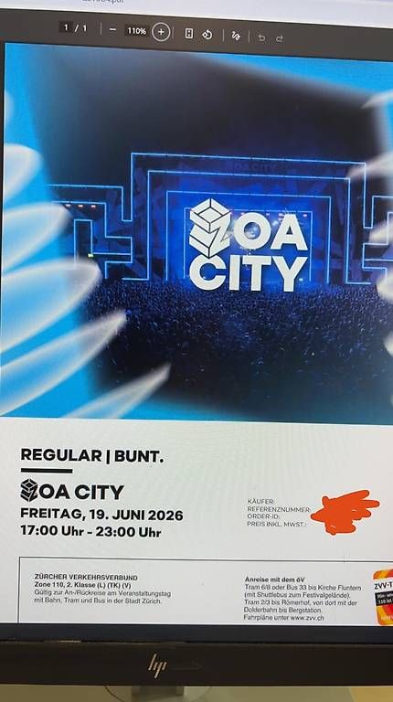 Biglietti: Bunt ZOA City Tickets 19.06 – Usato da Winterthur venduto da Aaron111