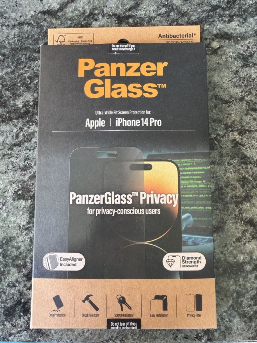 Ritocchi & pellicole di protezione: PanzerGlass iPhone 14 Pro Privacy Schutz neu – Nuovo e nell'imballaggio originale da Jona venduto da Stijo6