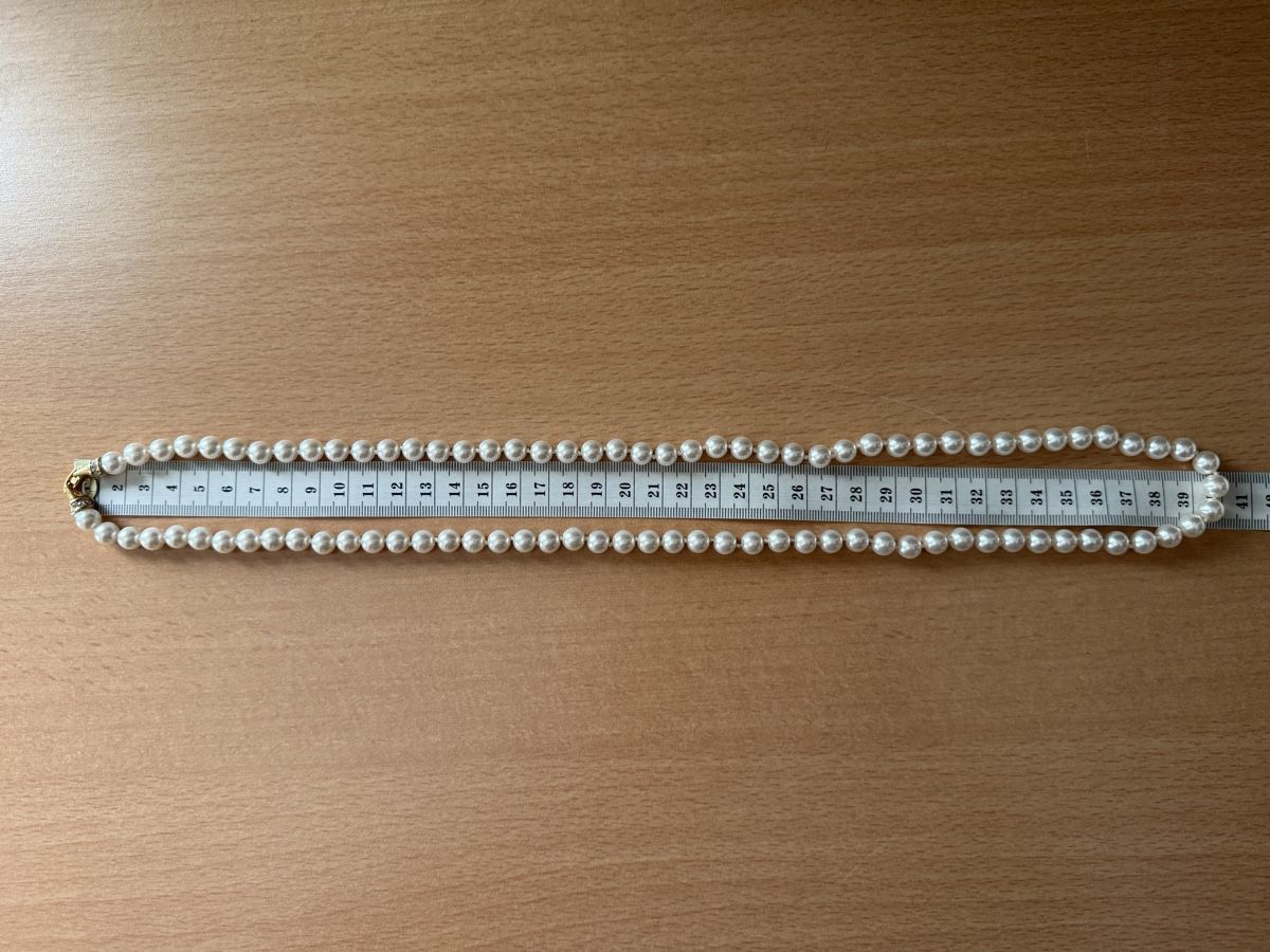 Catenine: Vintage Perlenkette mit Strassverschluss – Usato da Lamone venduto da LaCantinaMagica 7