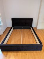 Bett , 160 cm breit, Polsterbett schwarz