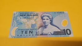 Originale 10 NZD Note, Banknote, unzirkuliert, Top