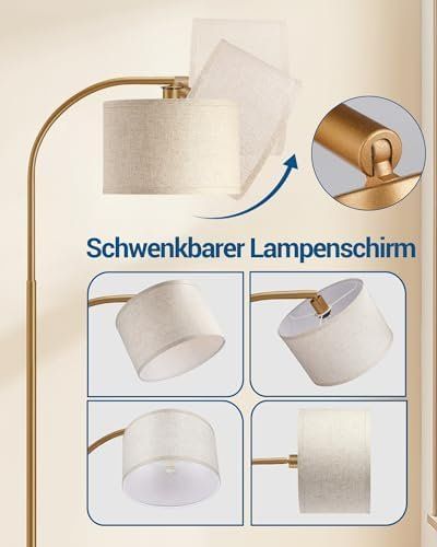 Lampade: Stehlampe Wohnzimmer 161cm Bogenlampe Verstellem Beigen – Nuovo e nell'imballaggio originale da Hundwil venduto da tec_mm27 2