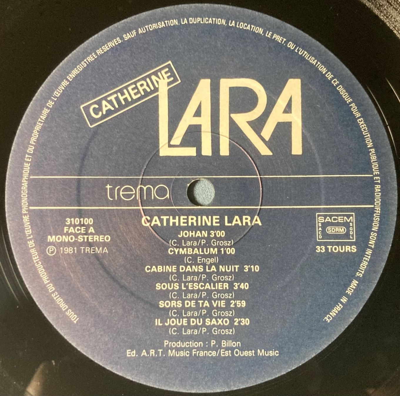 Schallplatten: CATHERINE LARA - CATHERINE LARA – Gebraucht aus Poliez-Pittet von Newtown-Records 2