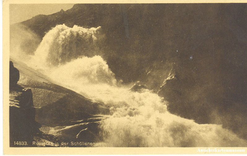 Cartoline postali: Schöllenen - Reussfall + ca. 1925 – Usato da Emmenbrücke venduto da teestube
