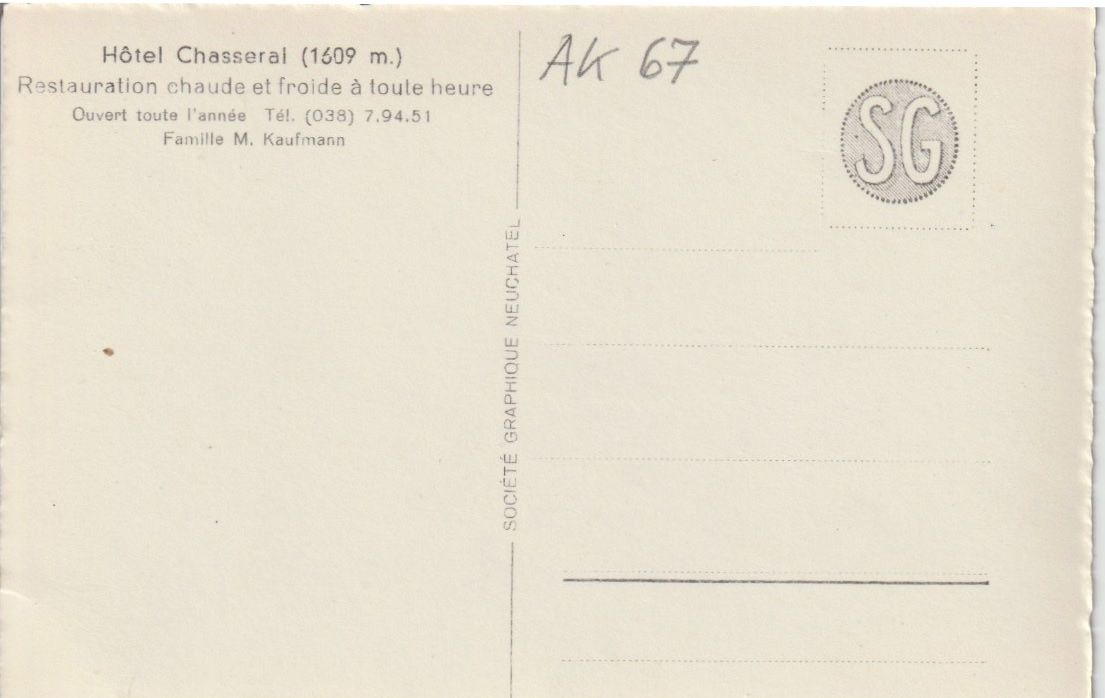 Cartoline postali: AB 67 Chasseral, Hotel , 1609 m – Nuovo (secondo la descrizione) da Freienbach venduto da Bhaltis 1