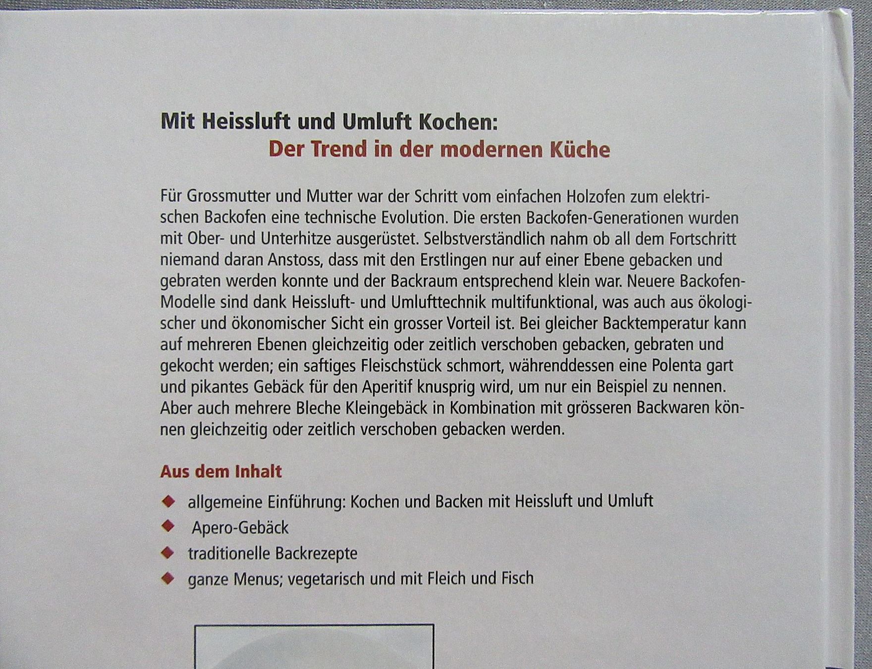 Bücher: Kochen & Backen im Heissluft- & Umluftbackofen - Electrolux – Gebraucht aus Auenstein von Padabimbim 1