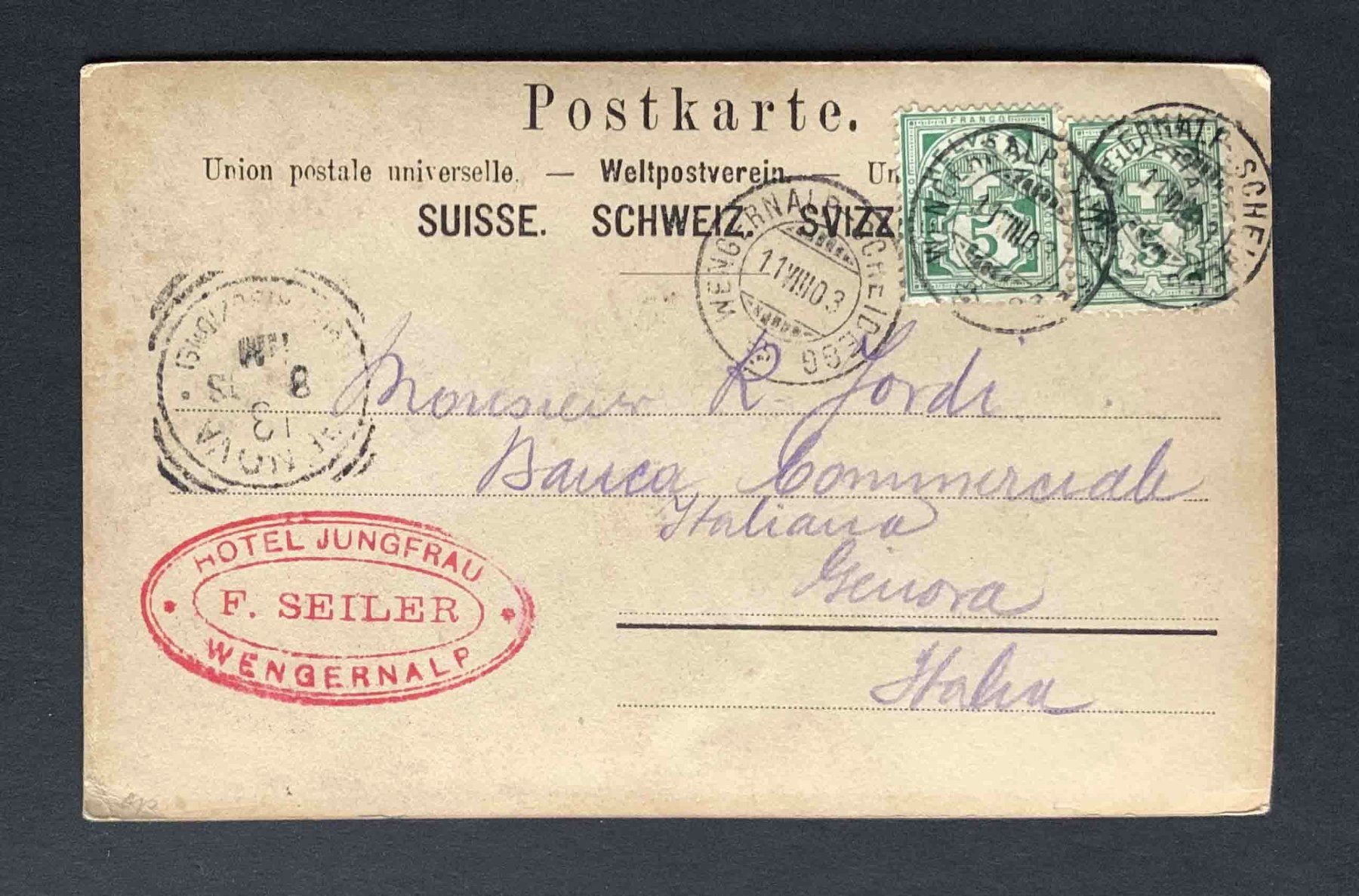 Cartoline postali: AK Panorama der Wengernalp u Kleinen Scheidegg – Usato da Goldau venduto da artelier1 1